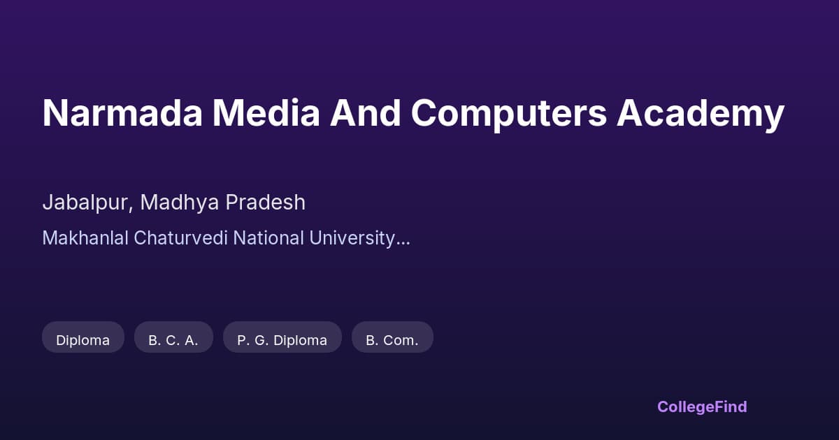 narmada media and computers academy