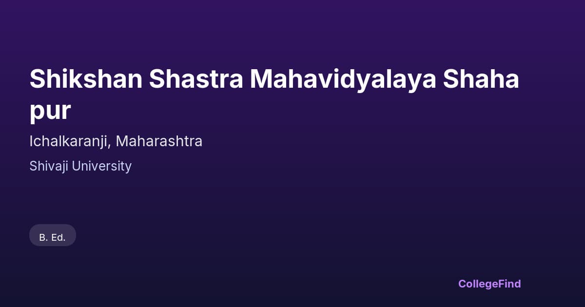 shikshan shastra mahavidyalaya shahapur