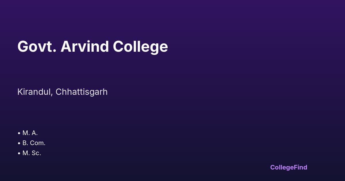 govt. arvind college