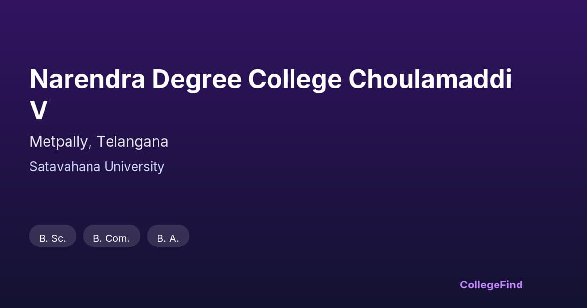 narendra degree college choulamaddi v