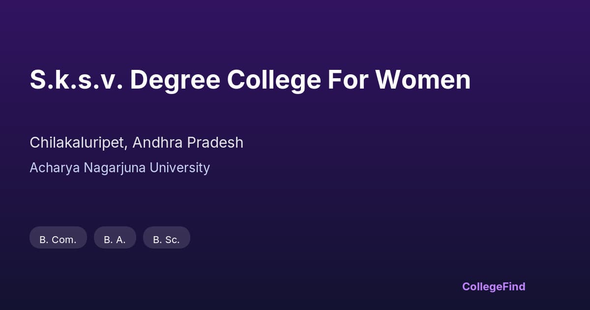 s.k.s.v. degree college for women