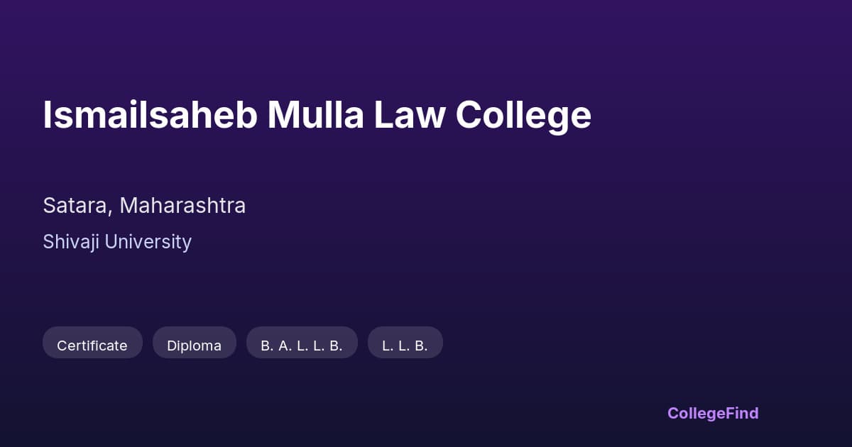 ismailsaheb mulla law college