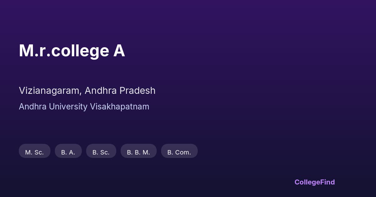 m.r.college a