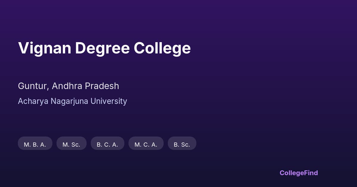 vignan degree college