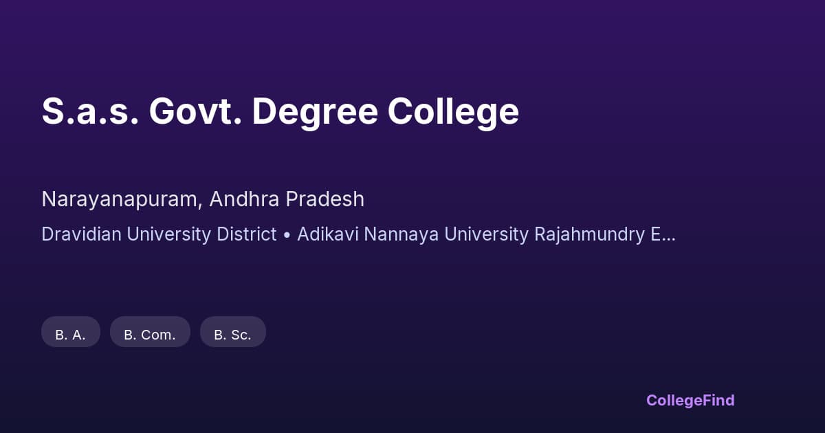 s.a.s. govt. degree college