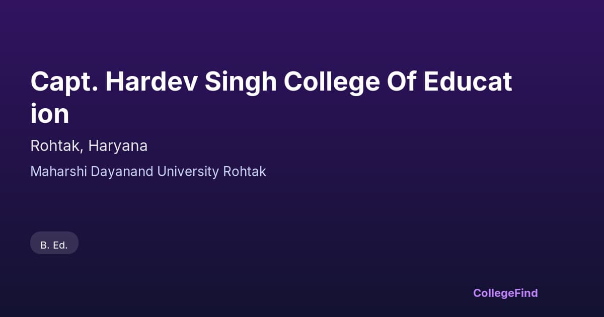 capt. hardev singh college of education