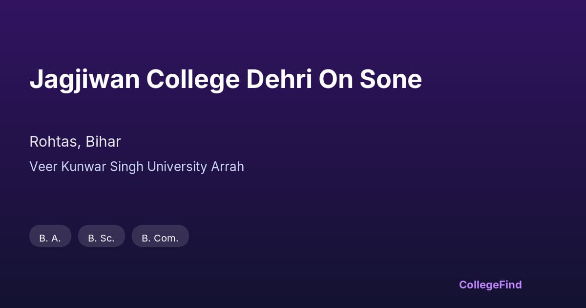 jagjiwan college dehri on sone