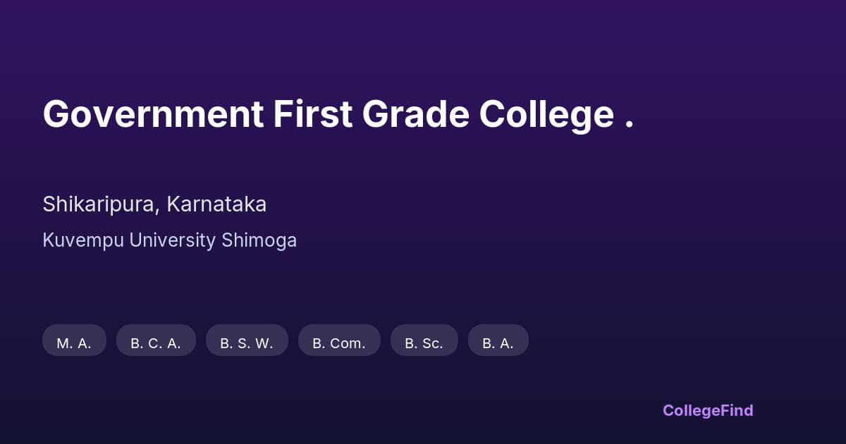government first grade college .
