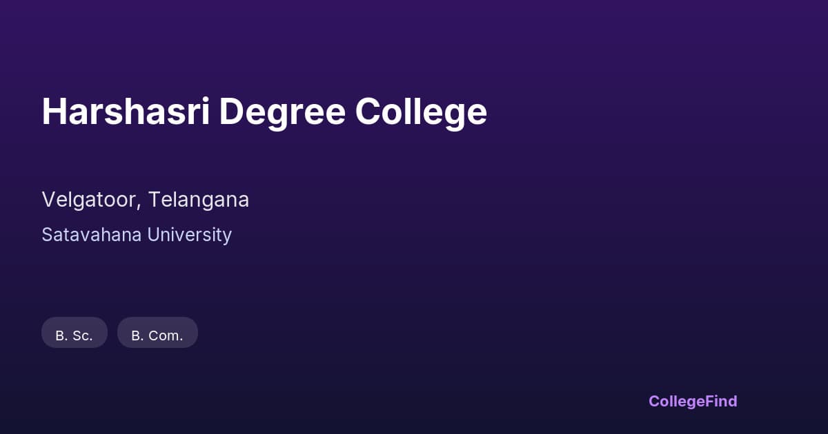 harshasri degree college
