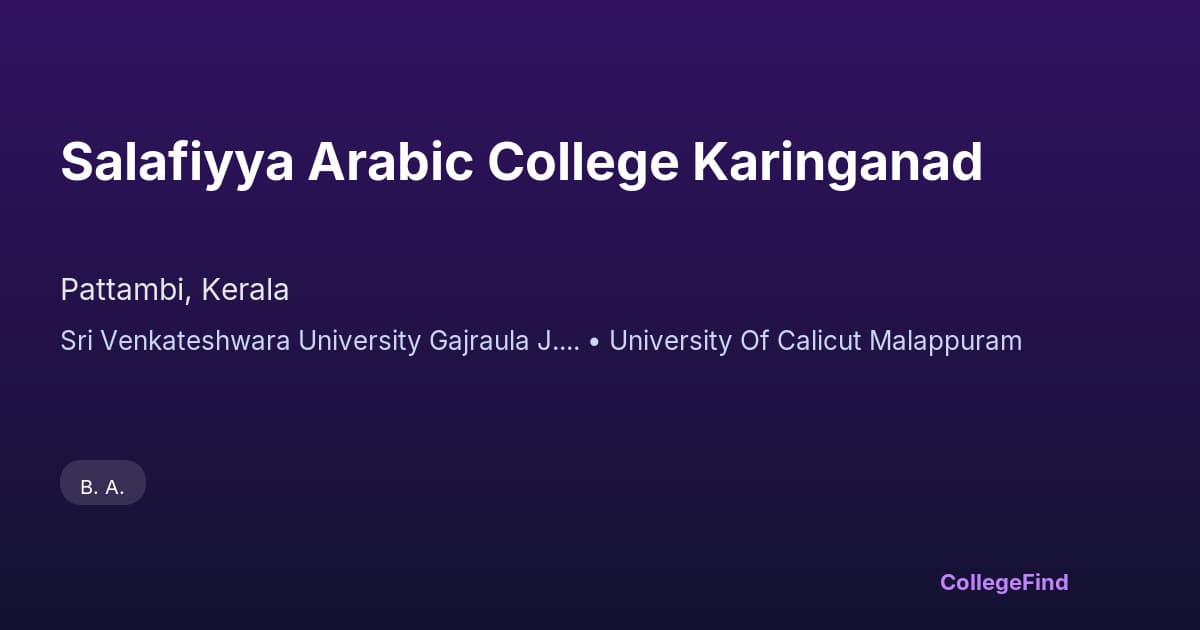 salafiyya arabic college karinganad