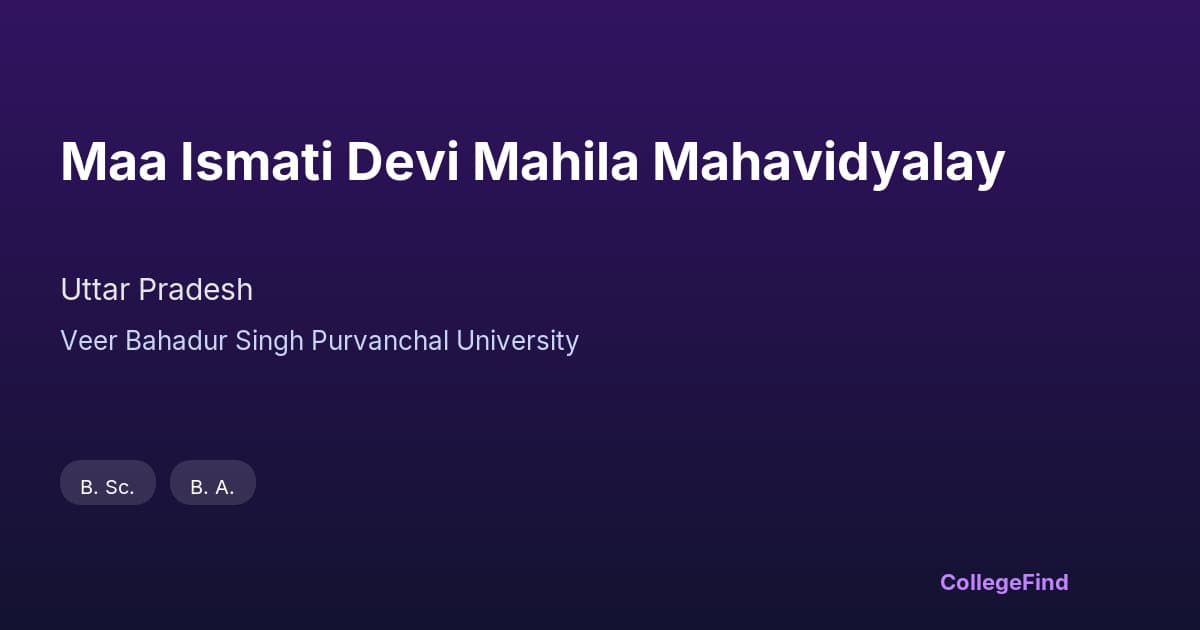 maa ismati devi mahila mahavidyalay