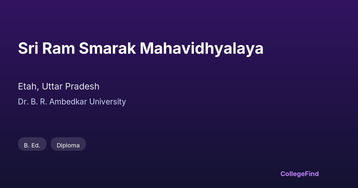 sri ram smarak mahavidhyalaya