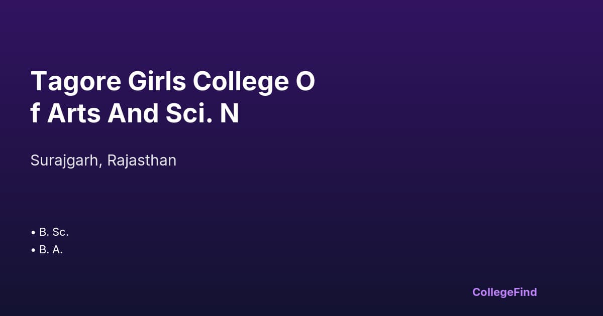 tagore girls college of arts and sci. n