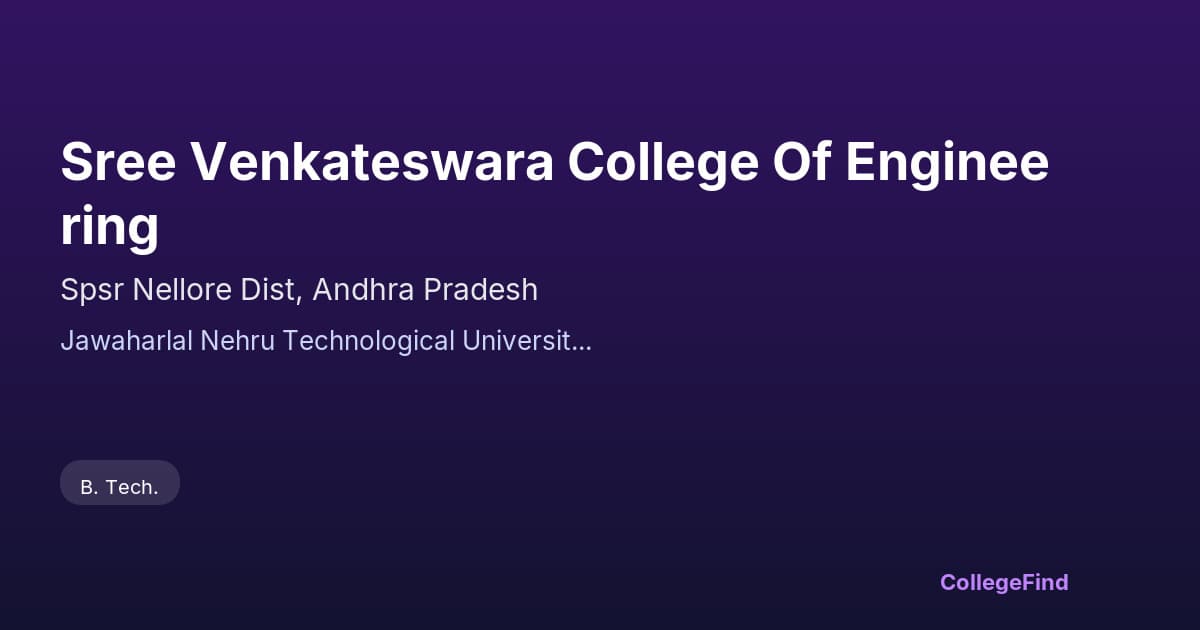 sree venkateswara college of engineering