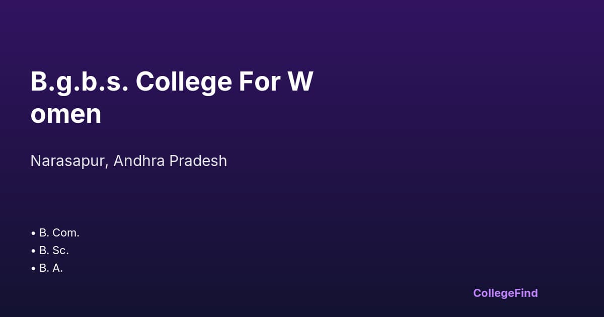 b.g.b.s. college for women