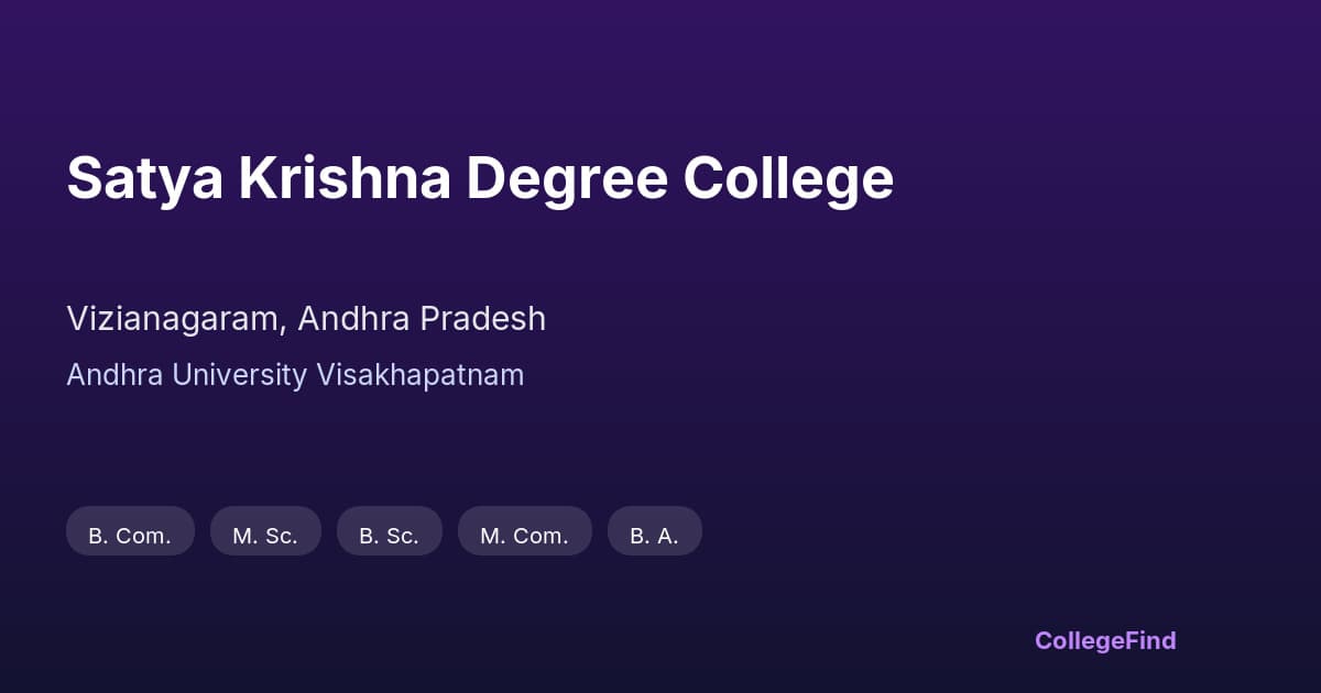 satya krishna degree college
