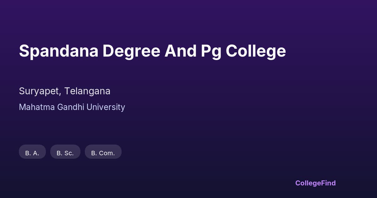spandana degree and pg college