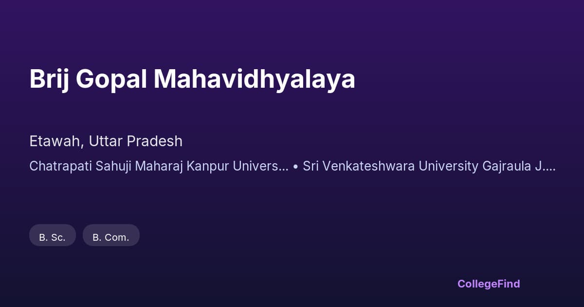 brij gopal mahavidhyalaya