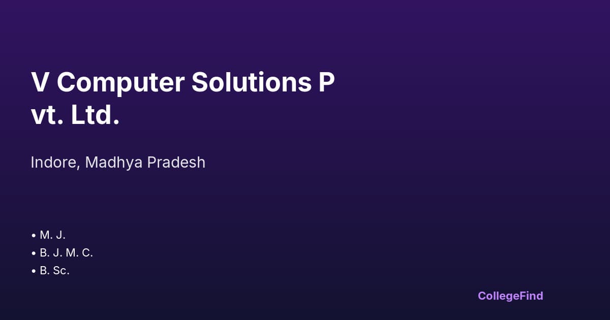 v computer solutions pvt. ltd.