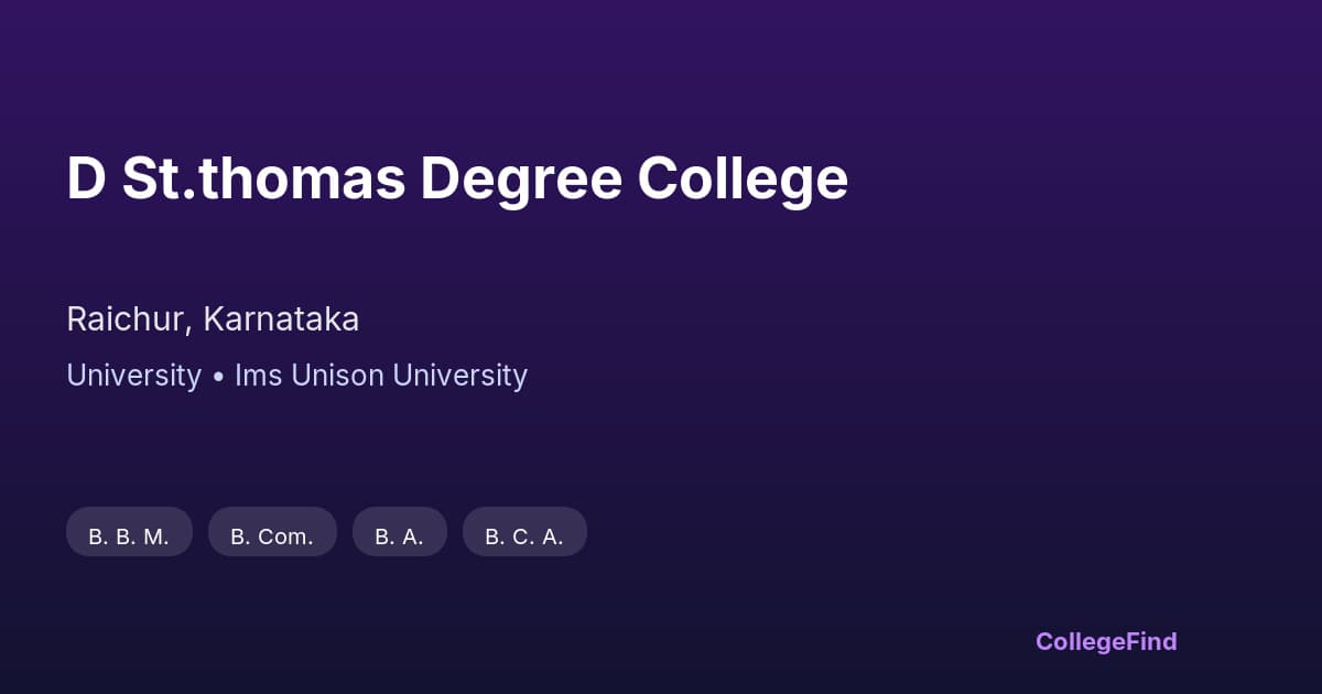 d st.thomas degree college