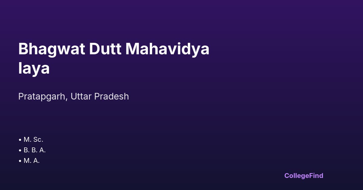 bhagwat dutt mahavidyalaya
