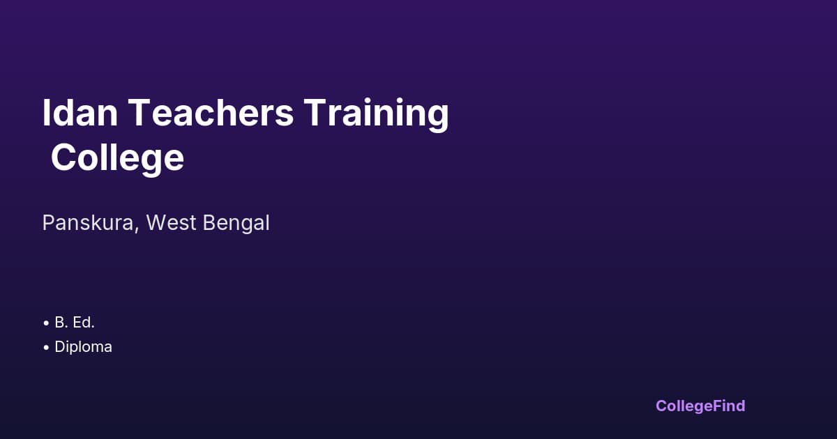 idan teachers training college