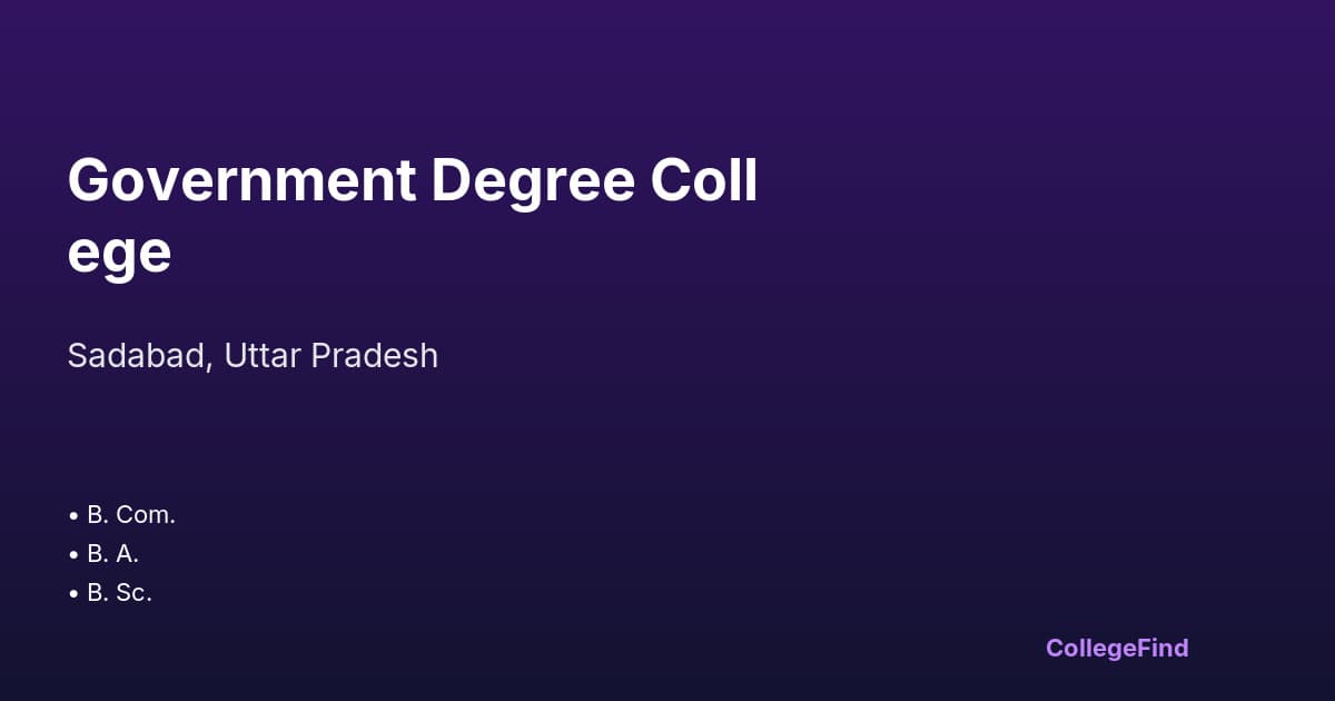 government degree college