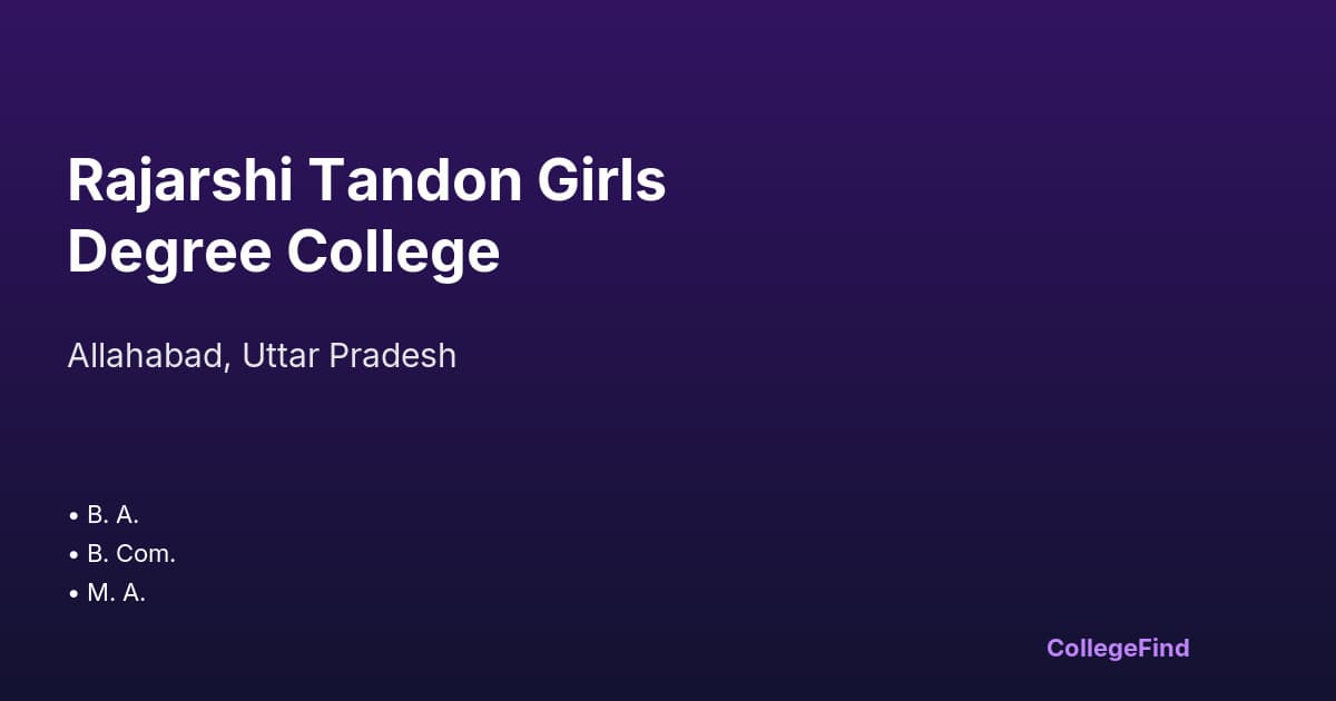 rajarshi tandon girls degree college