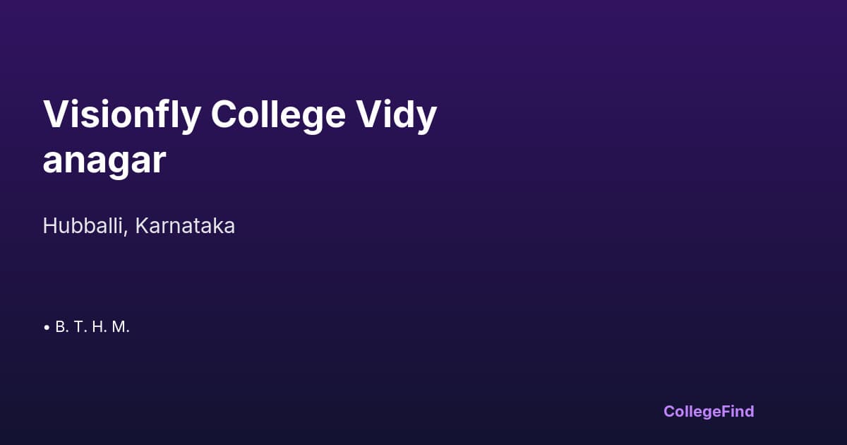 visionfly college vidyanagar