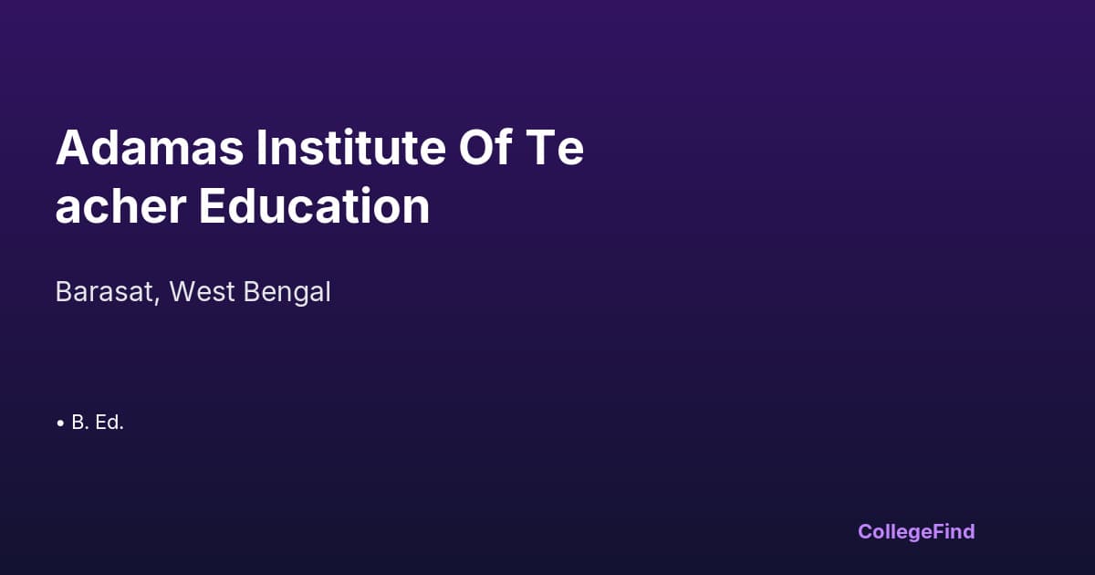adamas institute of teacher education