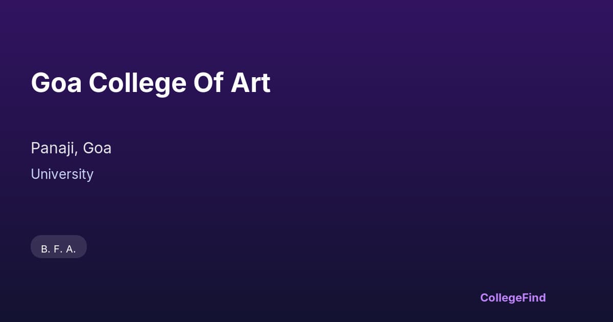 goa college of art