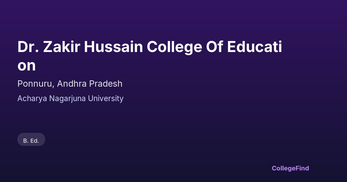 dr. zakir hussain college of education