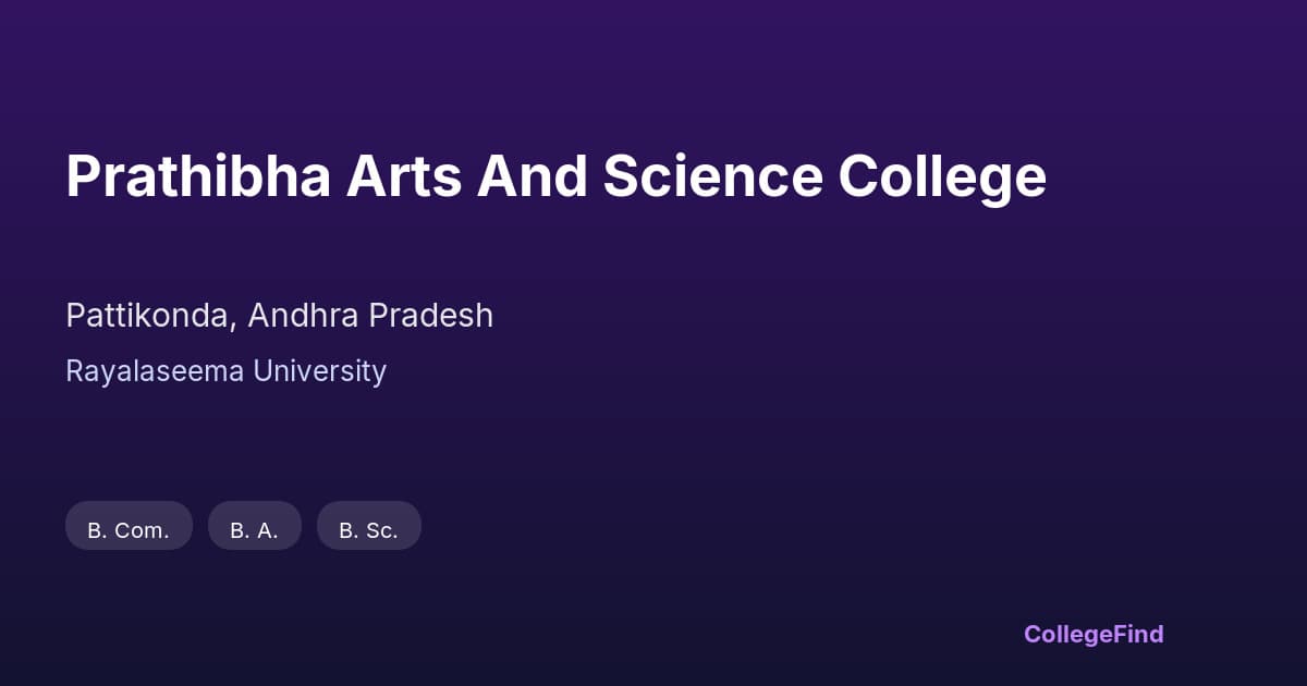 prathibha arts and science college