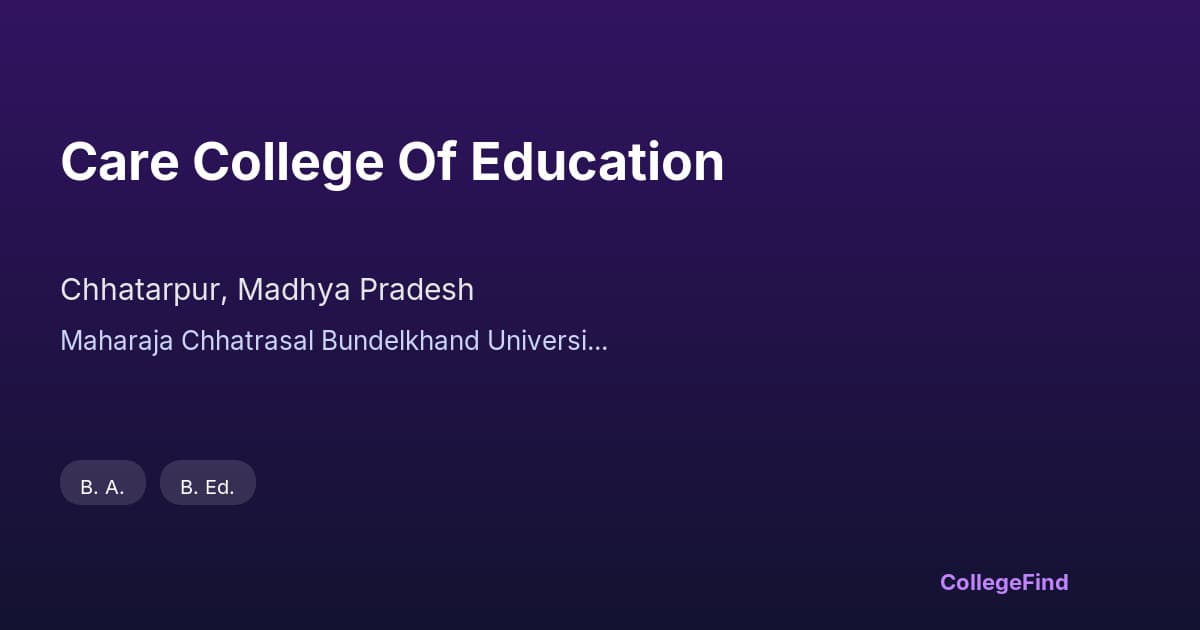 care college of education