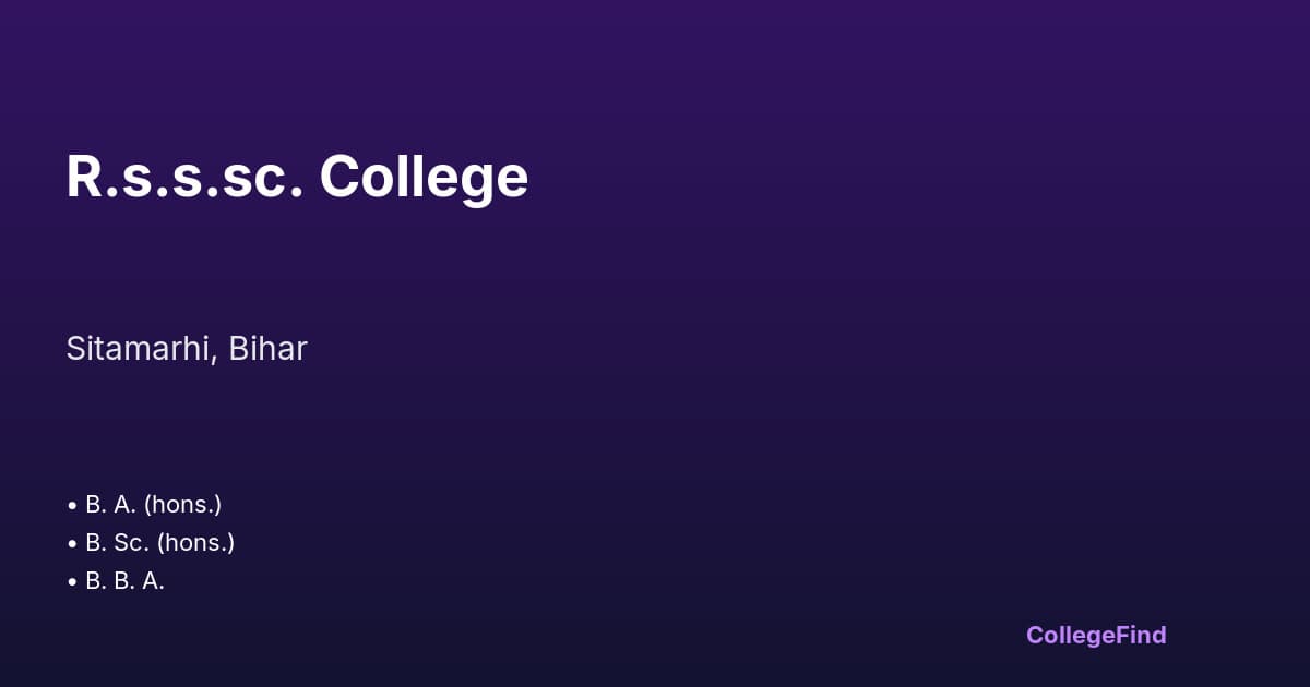 r.s.s.sc. college