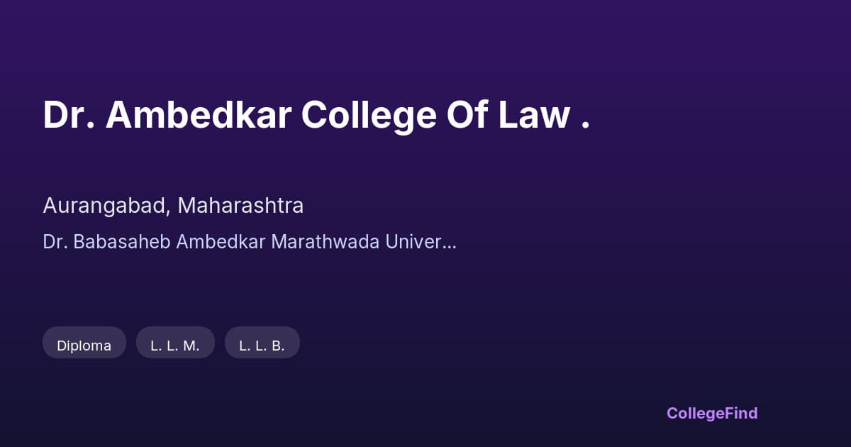 dr. ambedkar college of law .