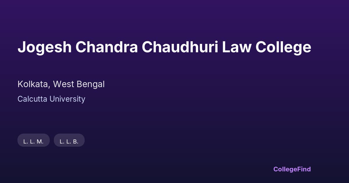 jogesh chandra chaudhuri law college