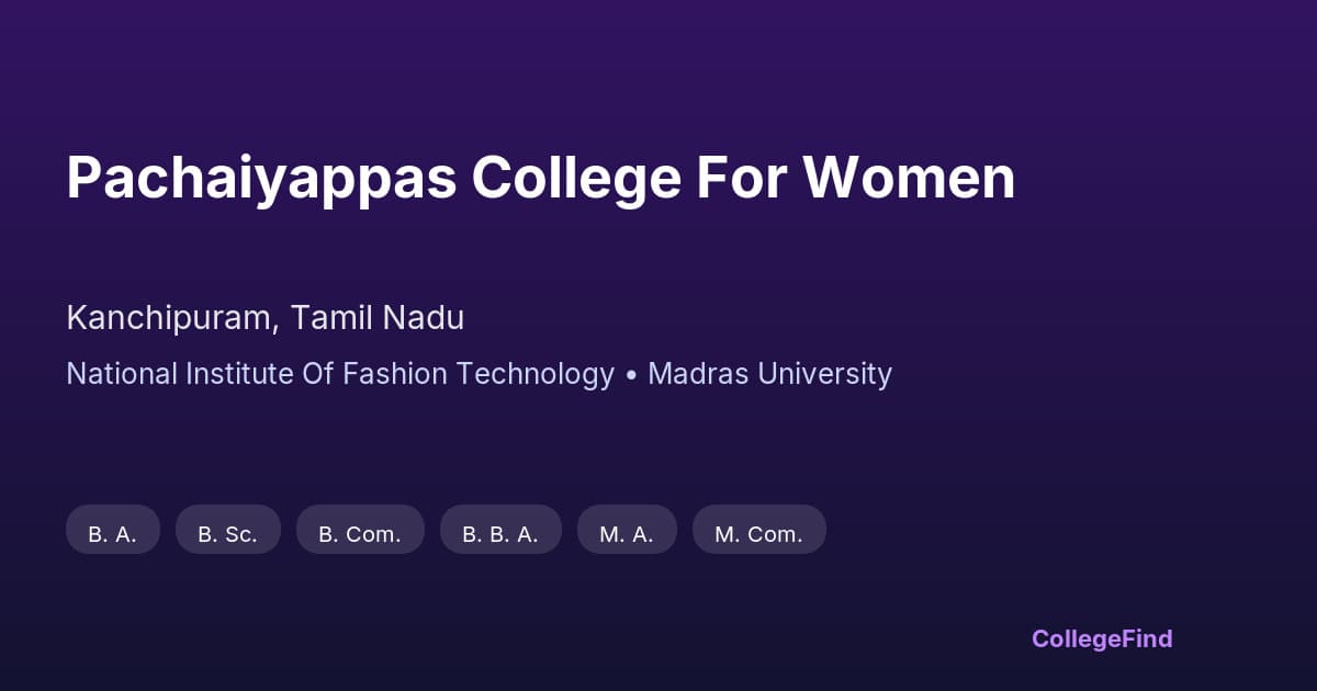 pachaiyappas college for women