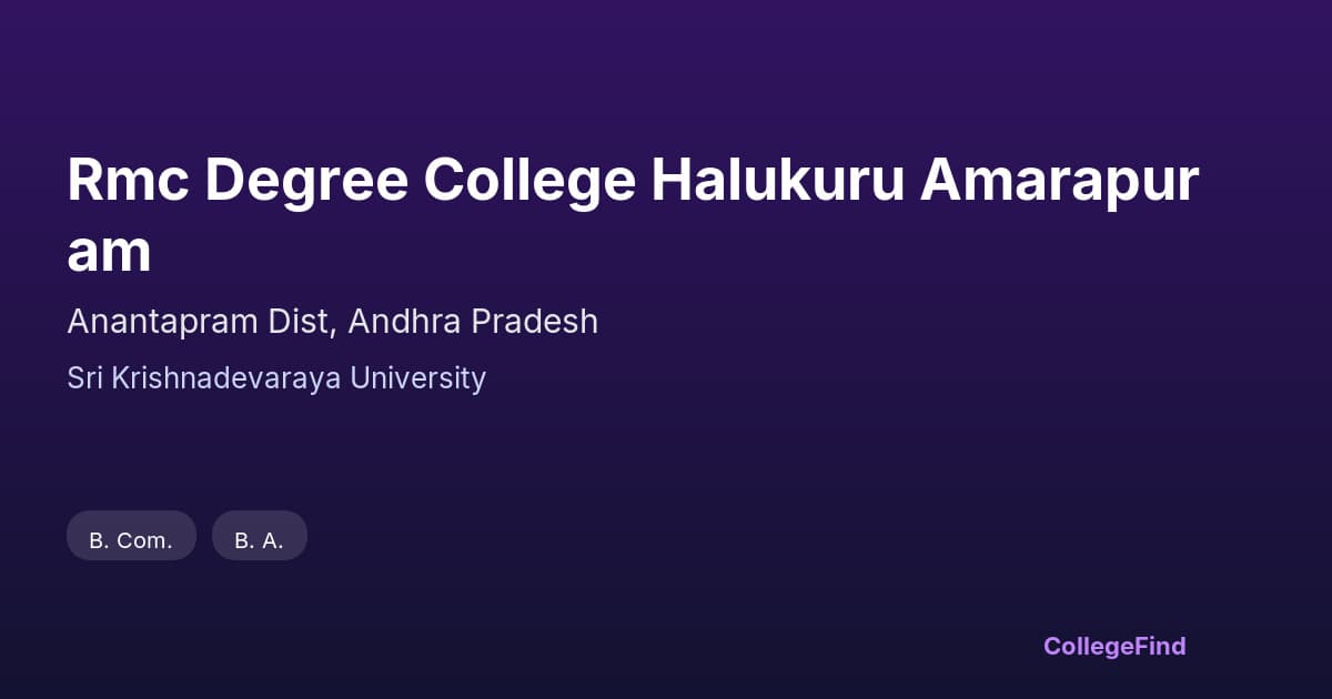 rmc degree college halukuru amarapuram
