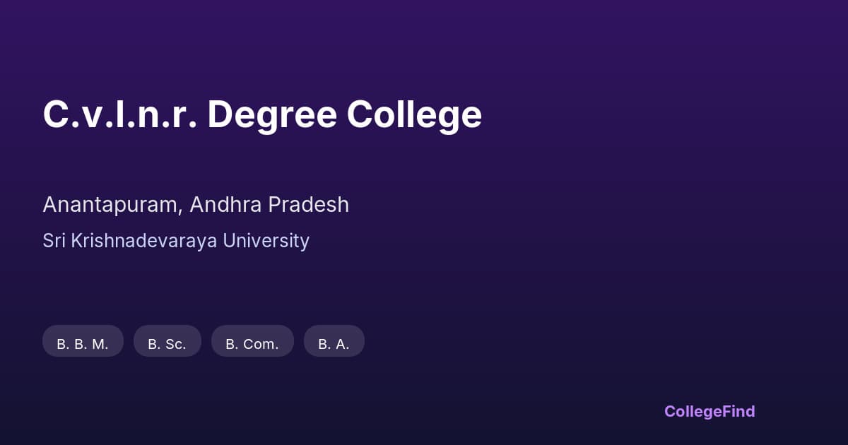 c.v.l.n.r. degree college