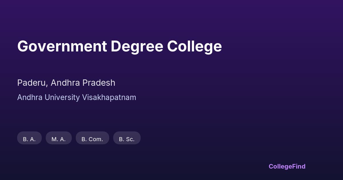 government degree college