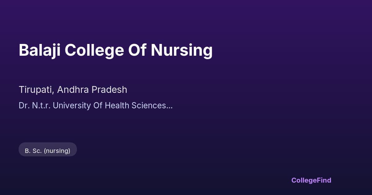 balaji college of nursing