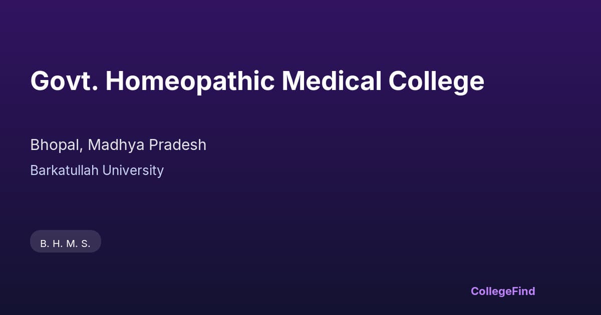 govt. homeopathic medical college