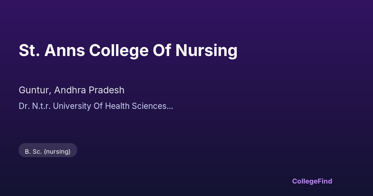 st. anns college of nursing