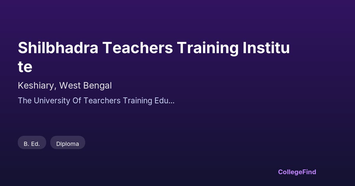 shilbhadra teachers training institute