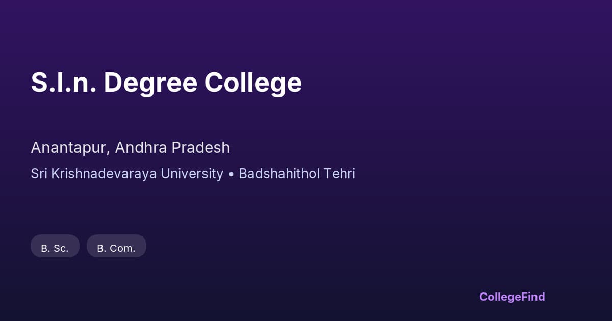 s.l.n. degree college