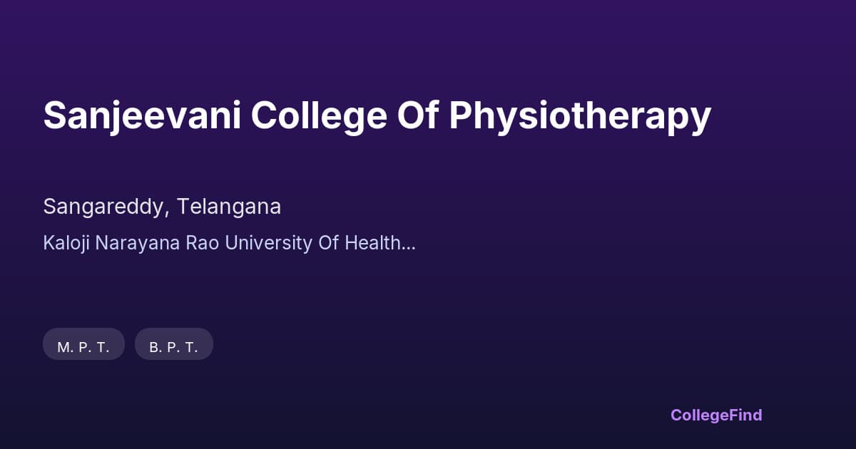 sanjeevani college of physiotherapy