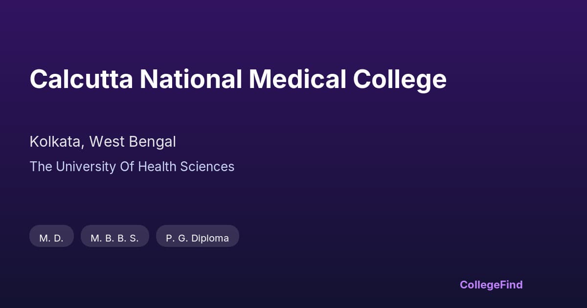 calcutta national medical college