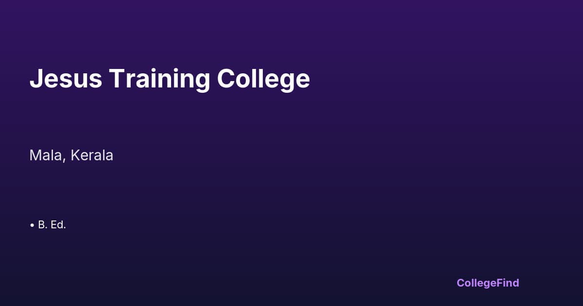 jesus training college
