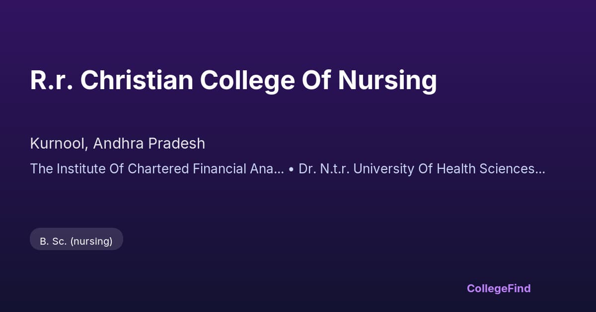 r.r. christian college of nursing